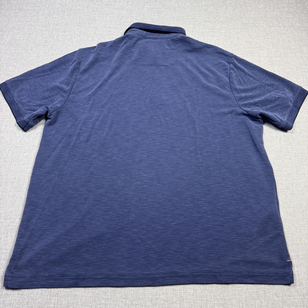 Tommy Bahama Polo Shirt Mens XL Blue Short Sleeve Modal Polyester Performance - Picture 10 of 11
